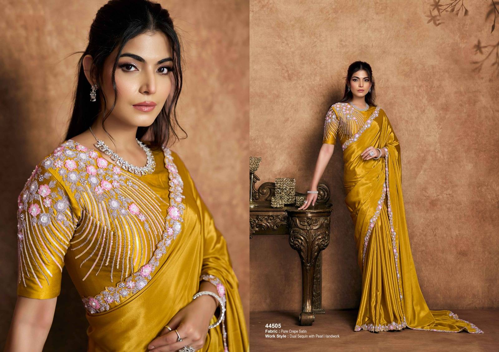 NORITA 44500 SEHER By MAHOTSAV 44501 to 44512 Series Indian Traditional Beautiful Stylish Fancy Colorful Party Wear & Occasional Wear Silk Sarees At Wholesale Price